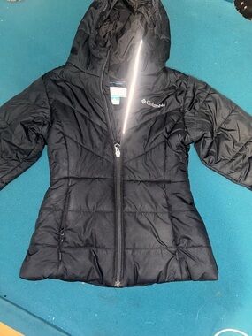 Columbia Black Hooded Puffer Jacket for Kids